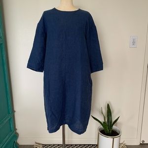 MUJI linen shift dress